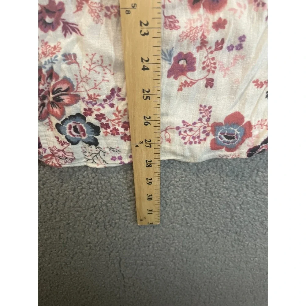 Gypsies & Moondust‎ Shirt Size Large White with Floral Design